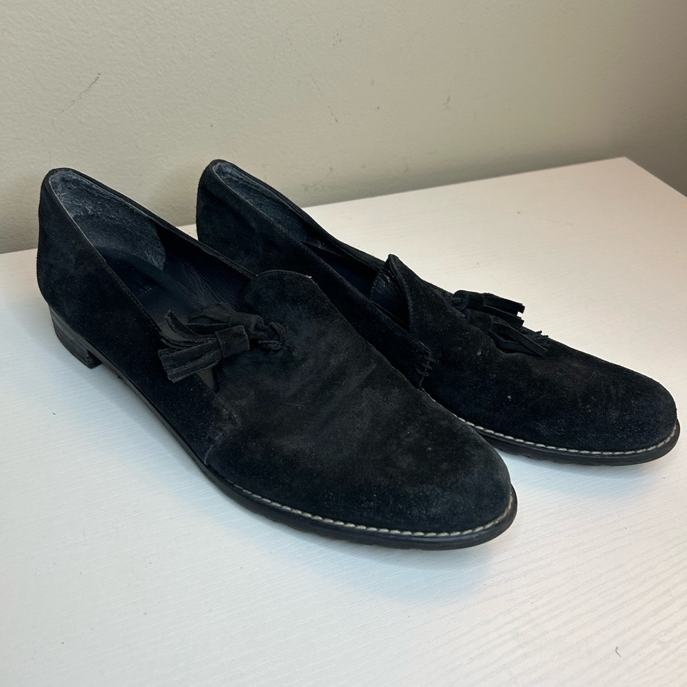 Stuart Weitzman Black Suede Mule Slip On Clog Size 8
